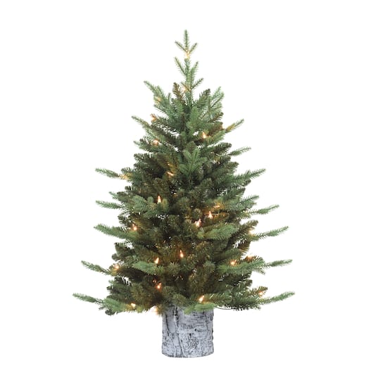 3Ft Pre-LIt Artificial Christmas Tree in Planter, Clear Lights By Puleo International in Green | 3 ft | Michaels®